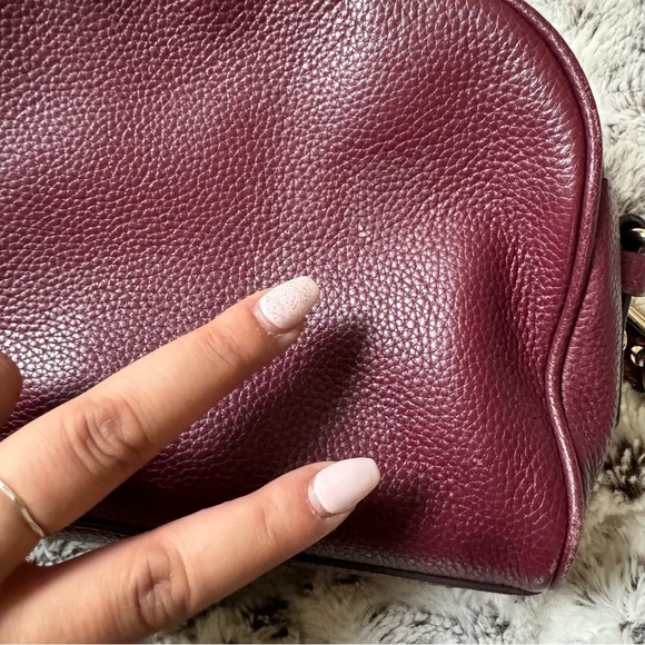 Kate Spade Burgundy Red Crossbody Double Zipper - Picture 4 of 5